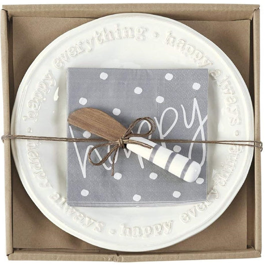 Mud Pie Happy Everything Cheese Set