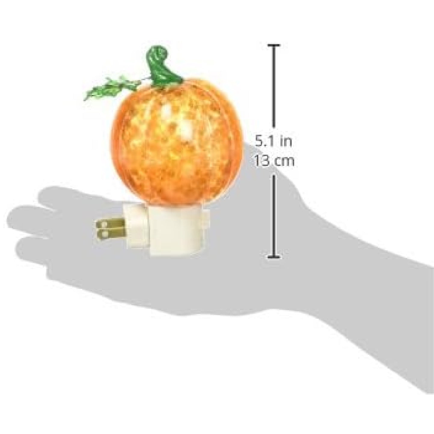 Roman Pumpkin Plug in Night Light with Swirling Confetti