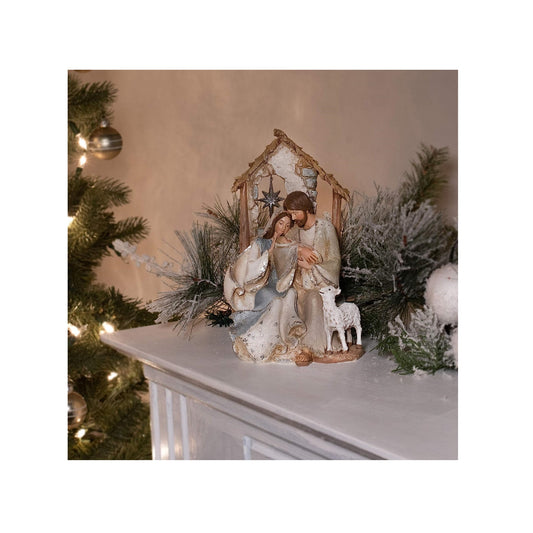 Roman Holy Family with Star in Window Figurine