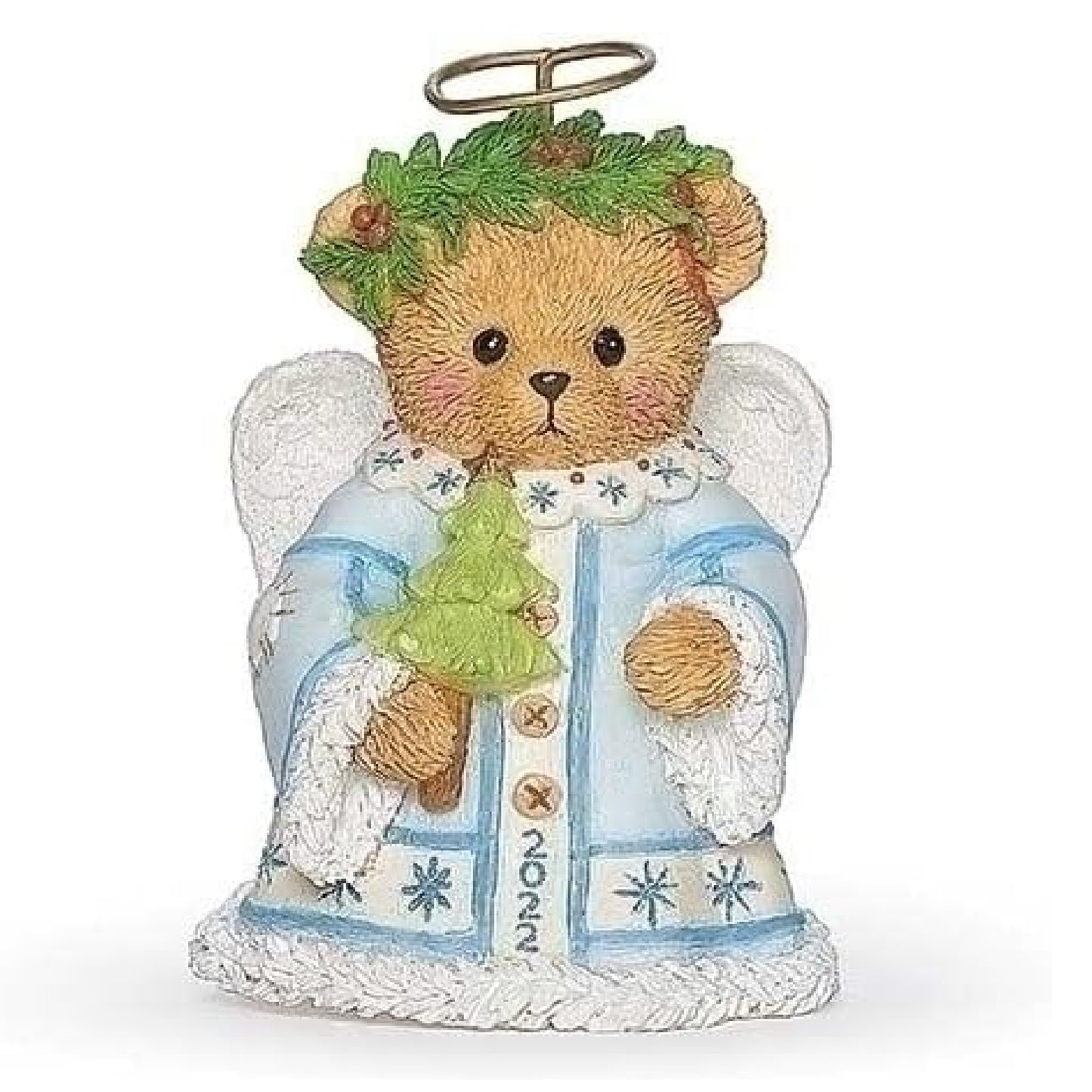 Christmas by Roman Inc., Cherished Teddies Collection, 3.5" H 2022 Angel Bell Ornament