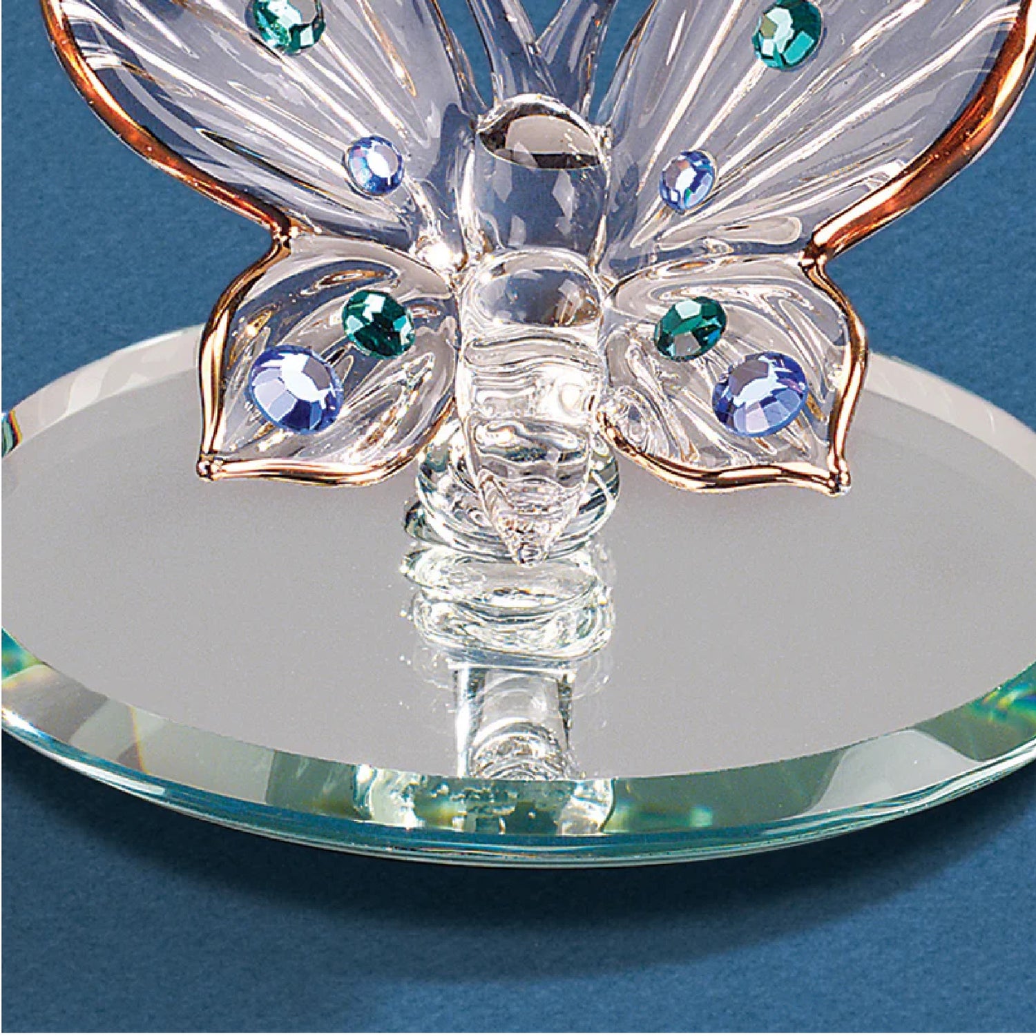 Glass Baron Blue Crystal Butterfly