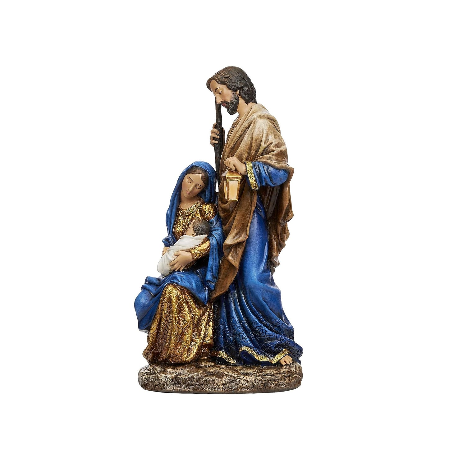 Holy Family Blue & Gold Figure by Josephs Studio