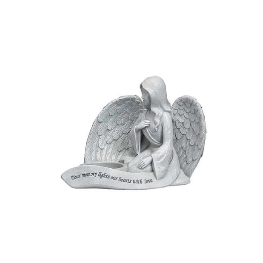 Roman Memorial Angel Figurine Votive Holder