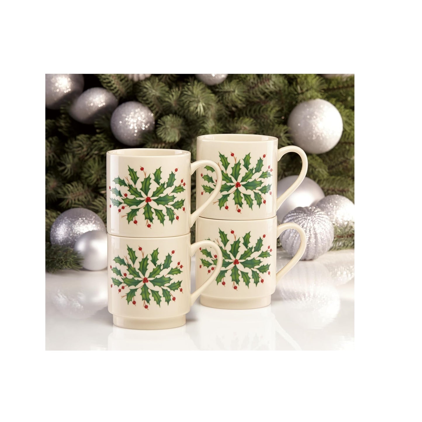 Hosting the Holidays Stacking Mug Set of 4 by Lenox