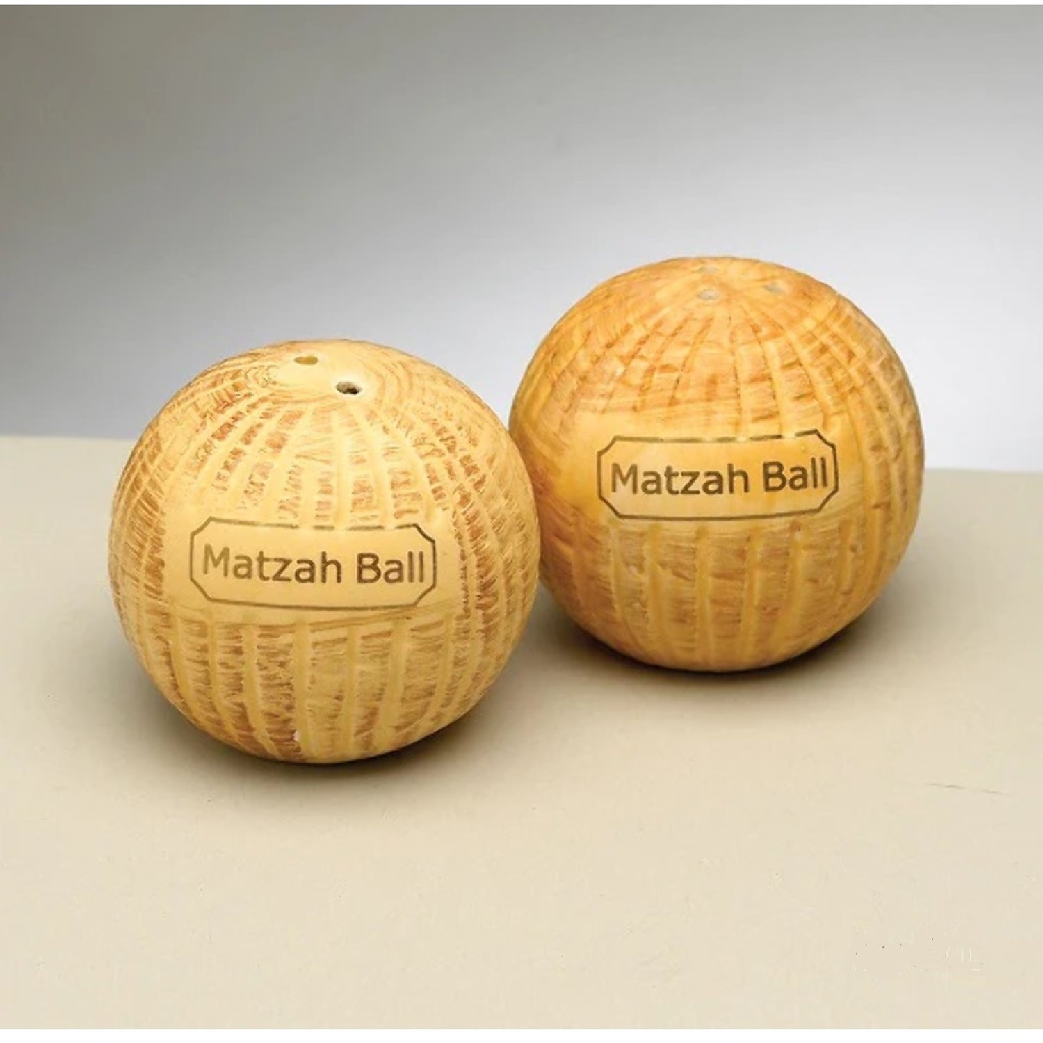 Ceramic Matza Ball Salt & Pepper Shaker Set