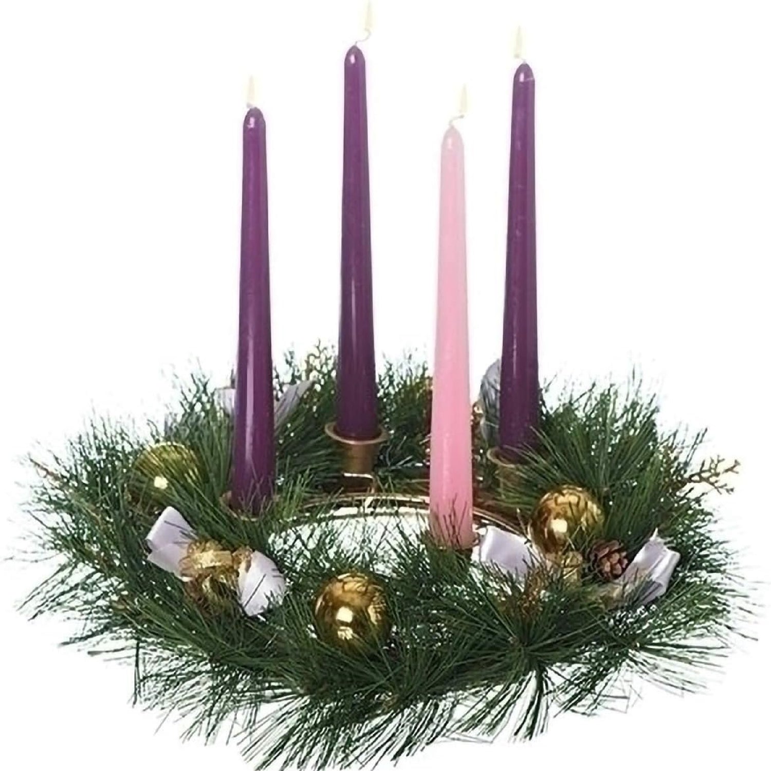 Roman Advent Wax Candle 4 Piece Set