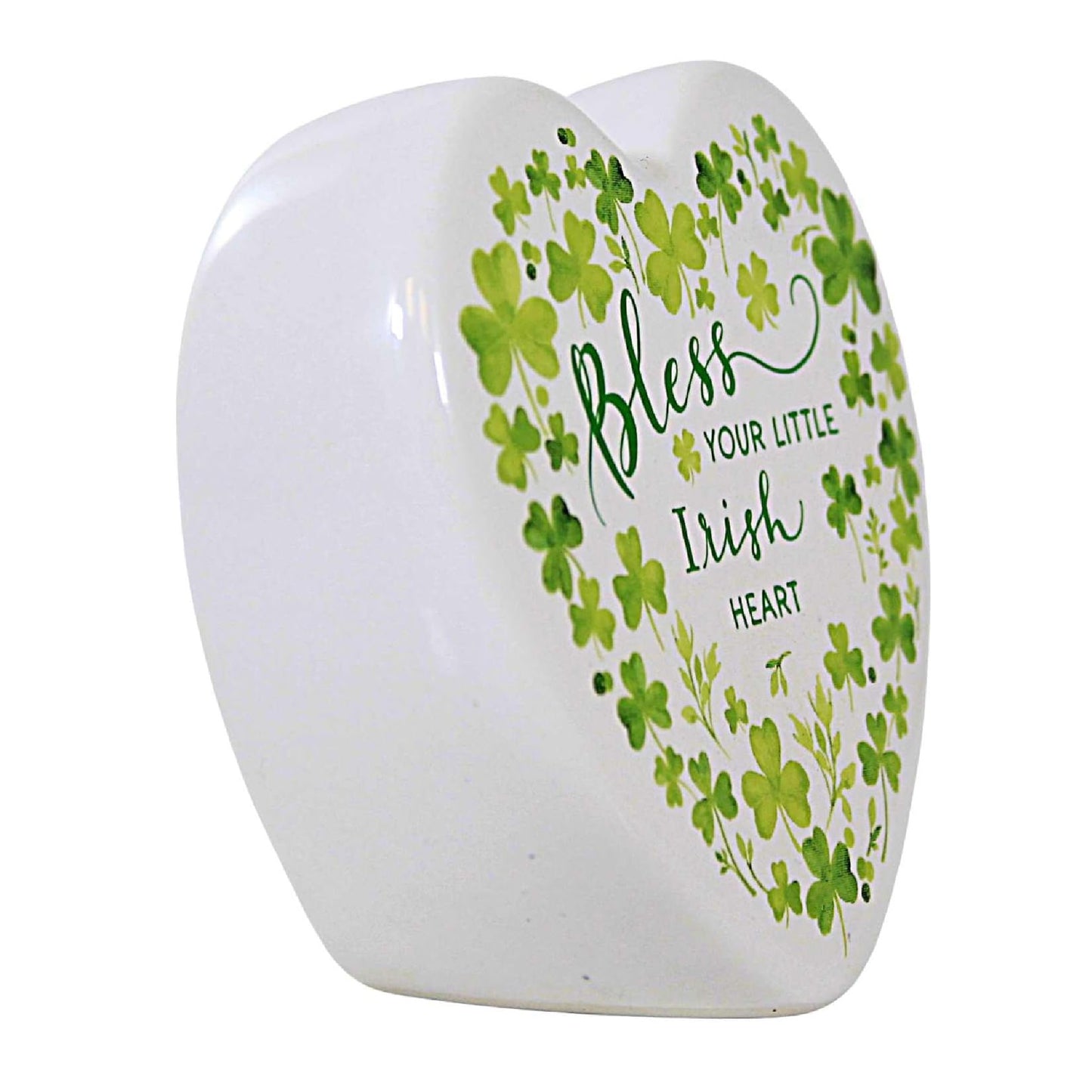 Irish Heart Keepsake Bless Shamrock by Roman