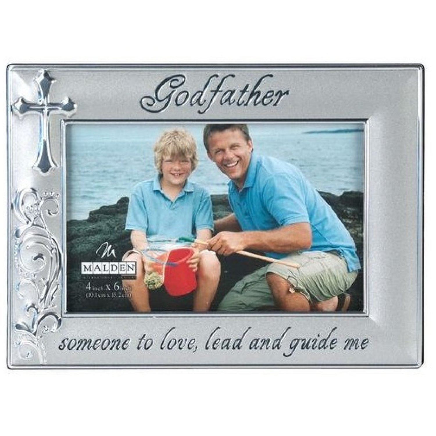 Malden Godfather with Cross Picture Frame Silver