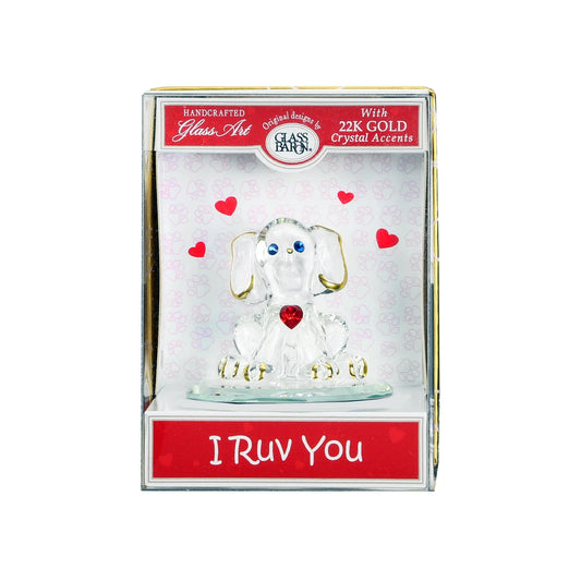 Keepsake Box Dog, I Ruv You by Glass Baron