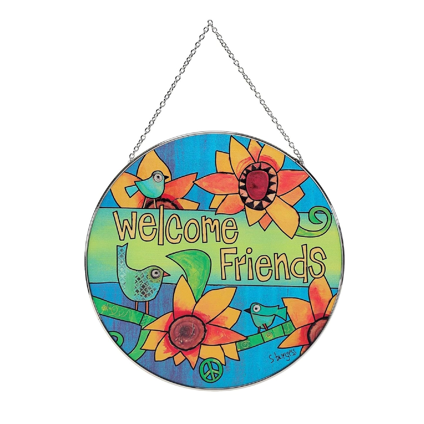 Welcome Friends Suncatcher Izzy and Oliver