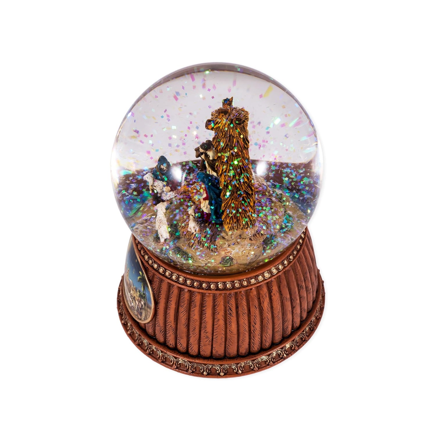 Christmas Nativity 100mm Musical Snow Globe Glitterdome