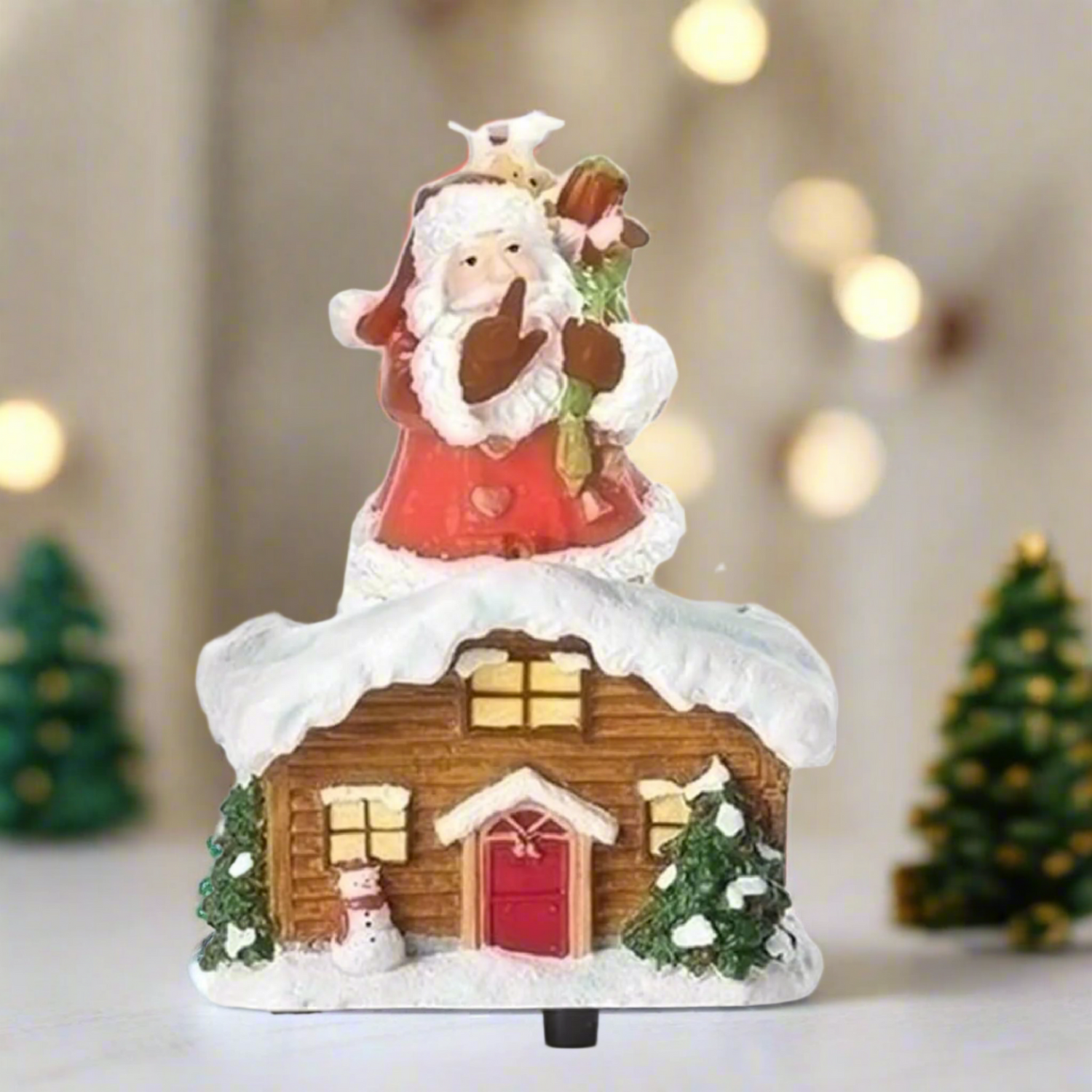 Roman Musical Wind Up Rooftop Santa Swirl Dome, 100mm, 5.5-inch Height