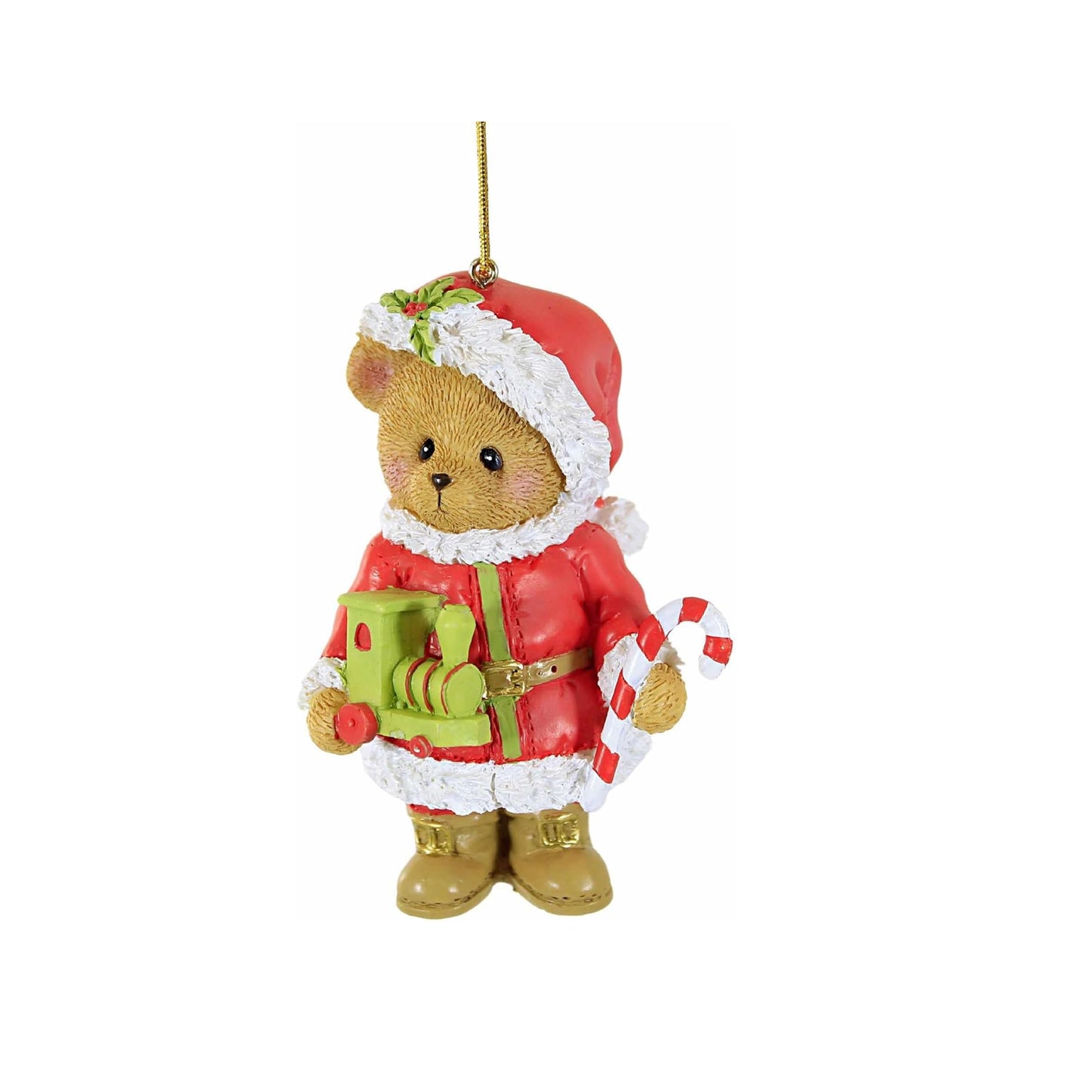 Christmas by Roman, Cherished Teddie-Glen Hillman Collection, 3.5"H SANTA BEAR ORNAMENT, CHERISHED TEDDIES