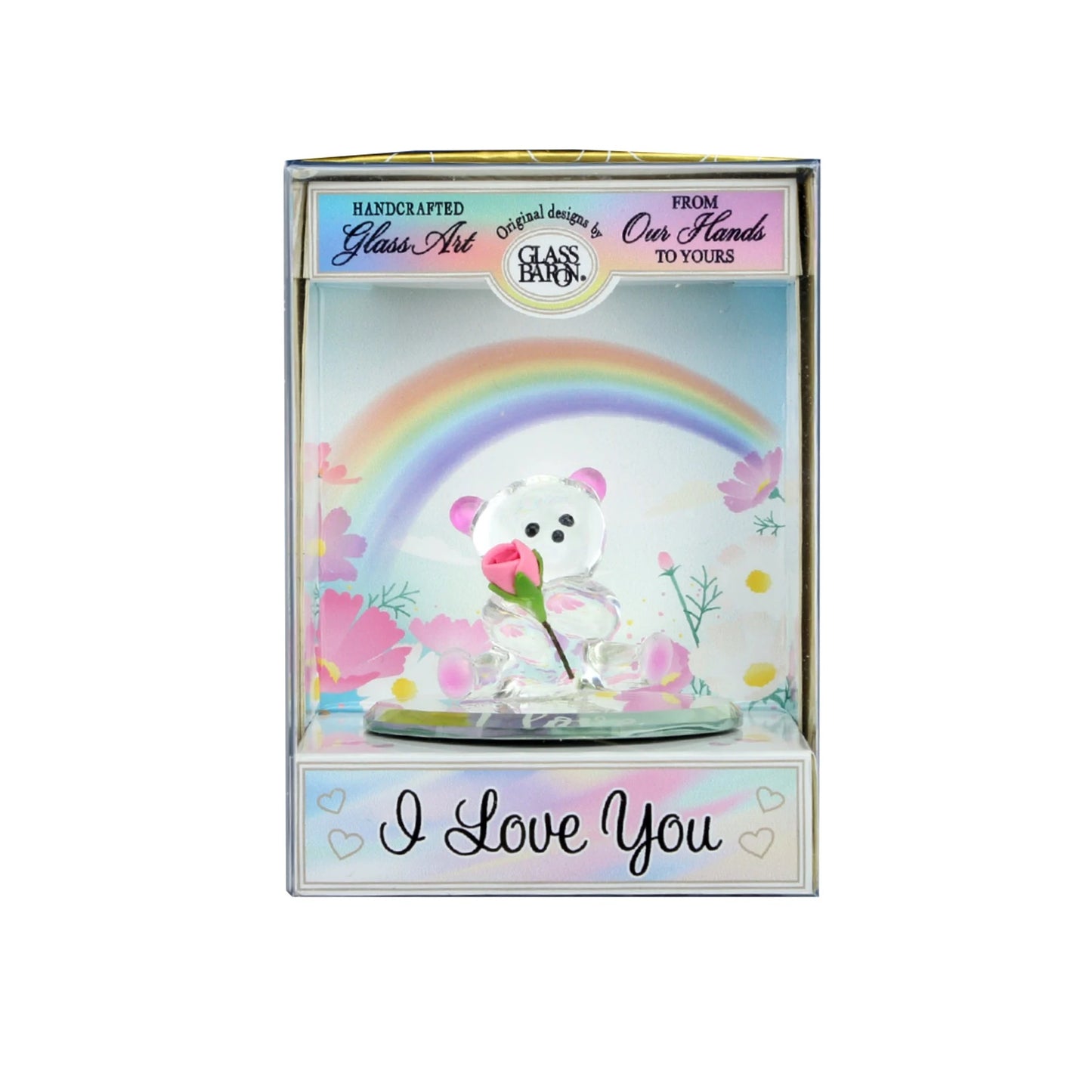 Keepsake Box Bear with Rose "I Love You"