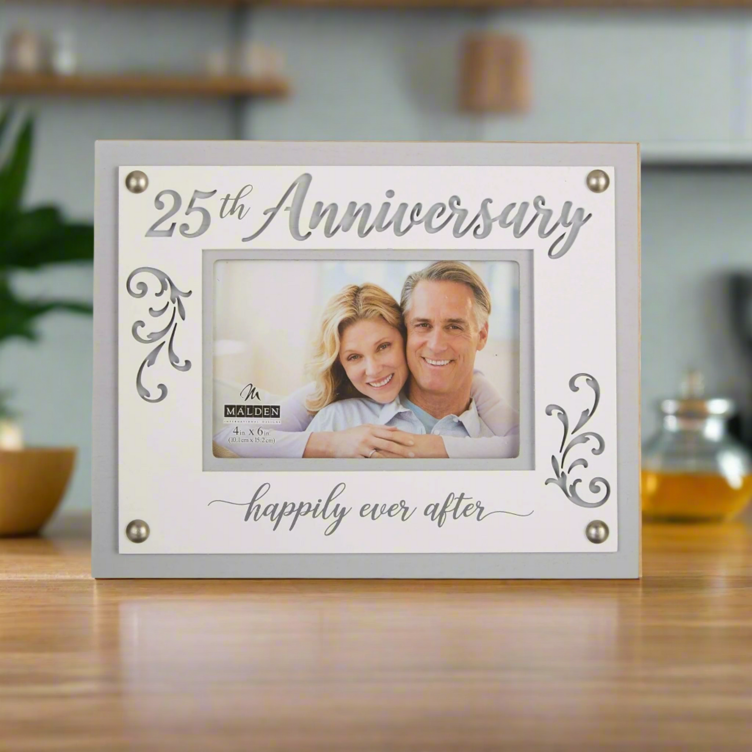 25th ANNIVERSARY Laser Cut 4x6 frame by Malden Designs&nbsp;