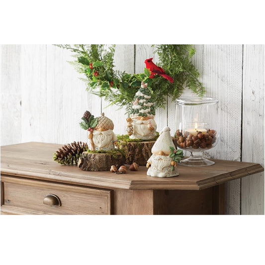 White Woodland Gnome Acorn Hat Jim Shore Heartwood Creek