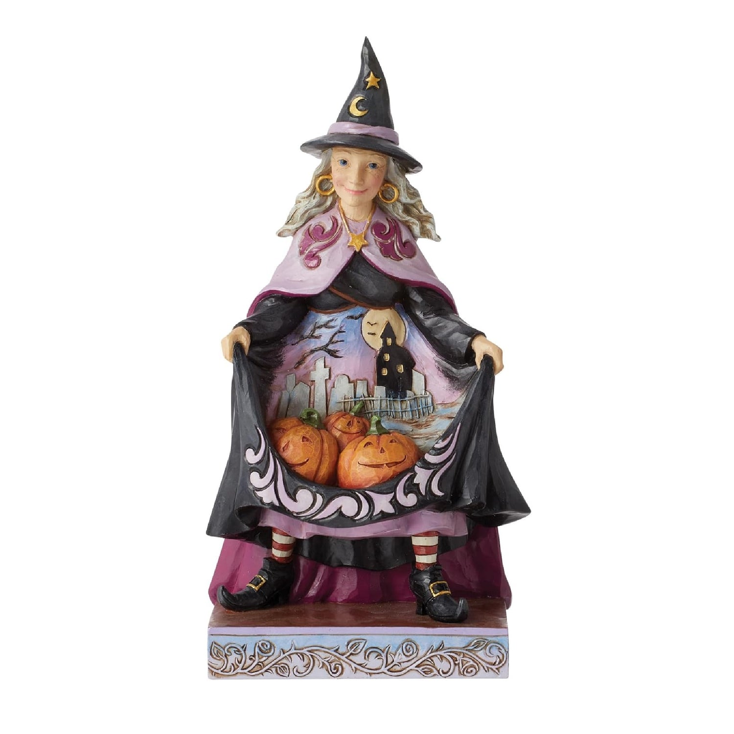 Witch with Pumpkins Skirt Figurine Jim Shore Heartwood Creek