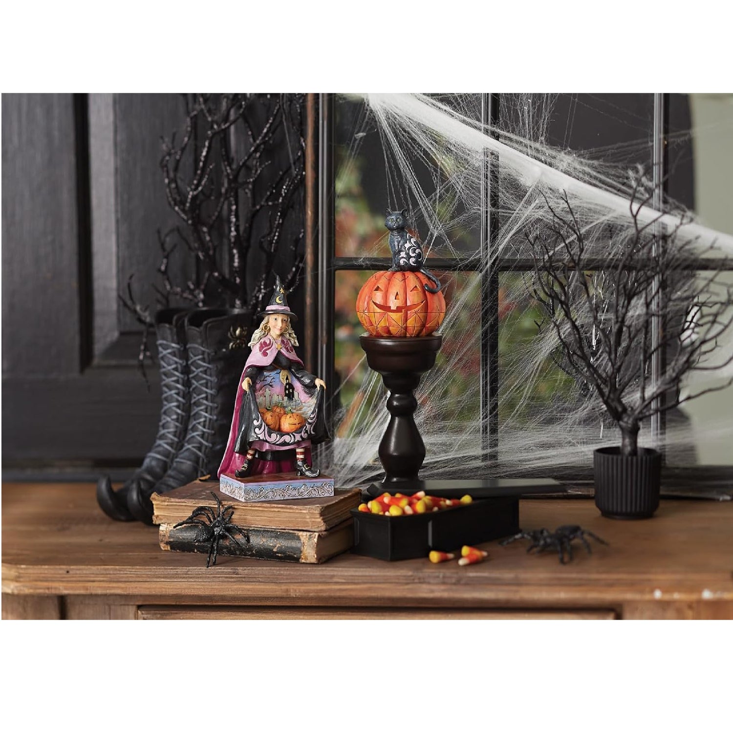 Witch with Pumpkins Skirt Figurine Jim Shore Heartwood Creek