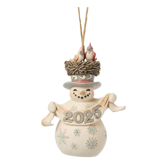 Woodland Dated 2025 Snowman Ornament Jim Shore Heartwood Creek