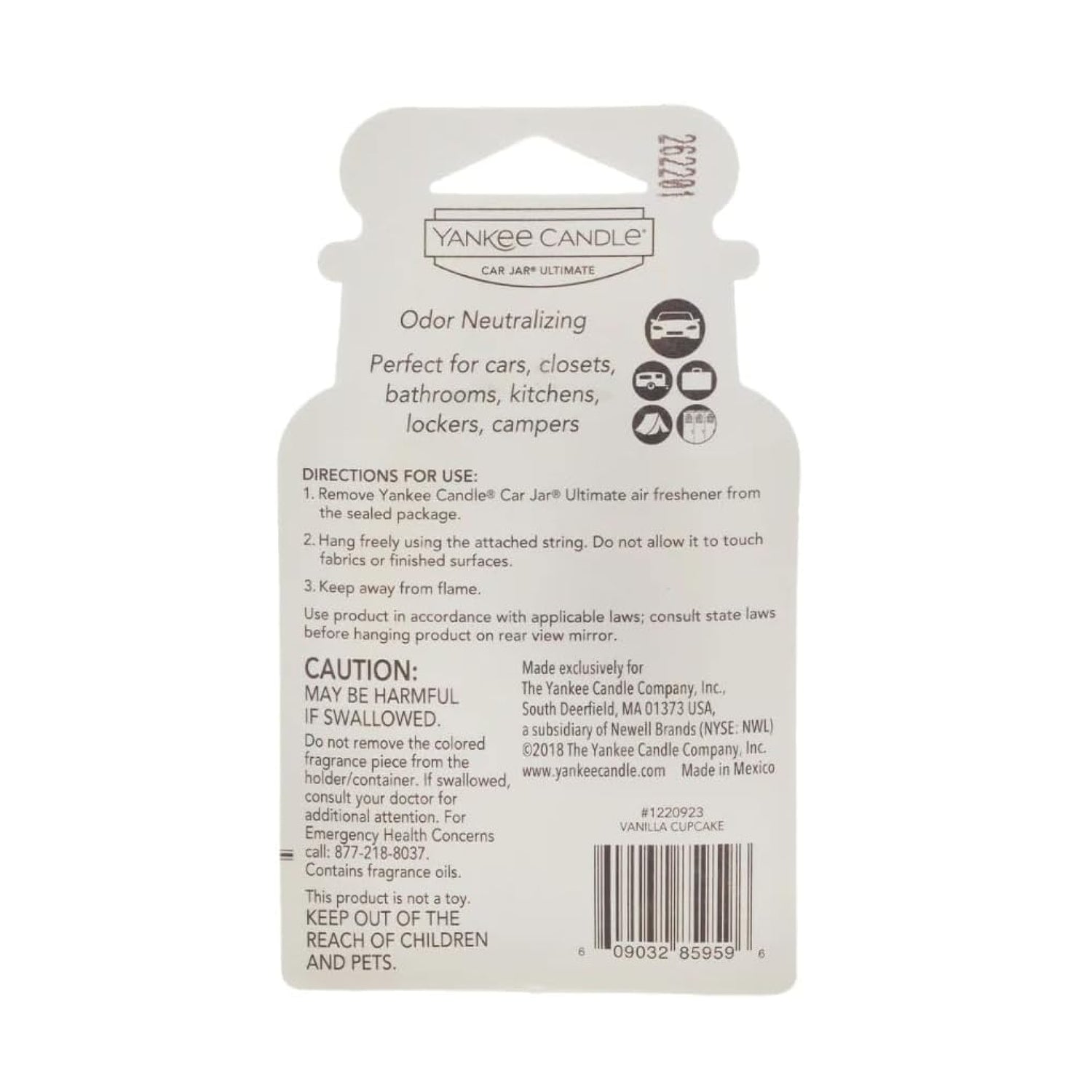 Yankee Candle Car Jar Ultimate Ocean Air Scent Hanging Air Freshener