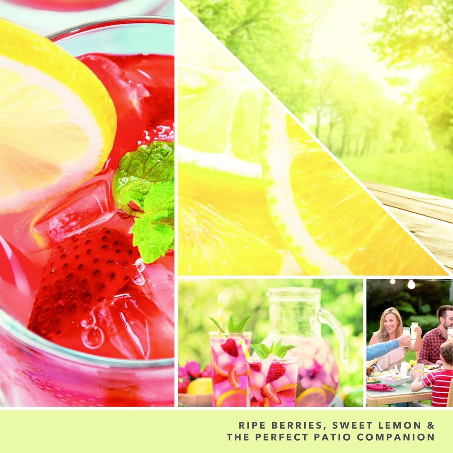 Yankee Candle Iced Berry Lemonade Scented, Signature 13oz Medium Jar 2-Wick Candle, Over 35 Hours of Burn Time