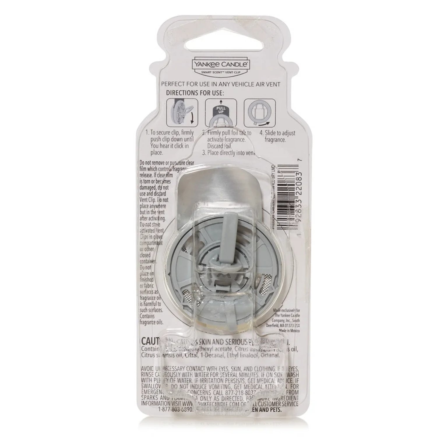 Yankee Candle Smart Car Vent Clip Air Freshener that Last up 30 days (Iced Berry Lemonade, 1 Pack)