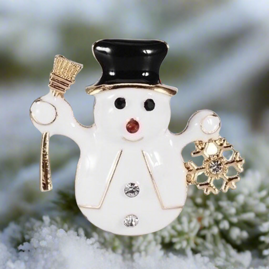 Roman Snowman with Snow Flake Pin