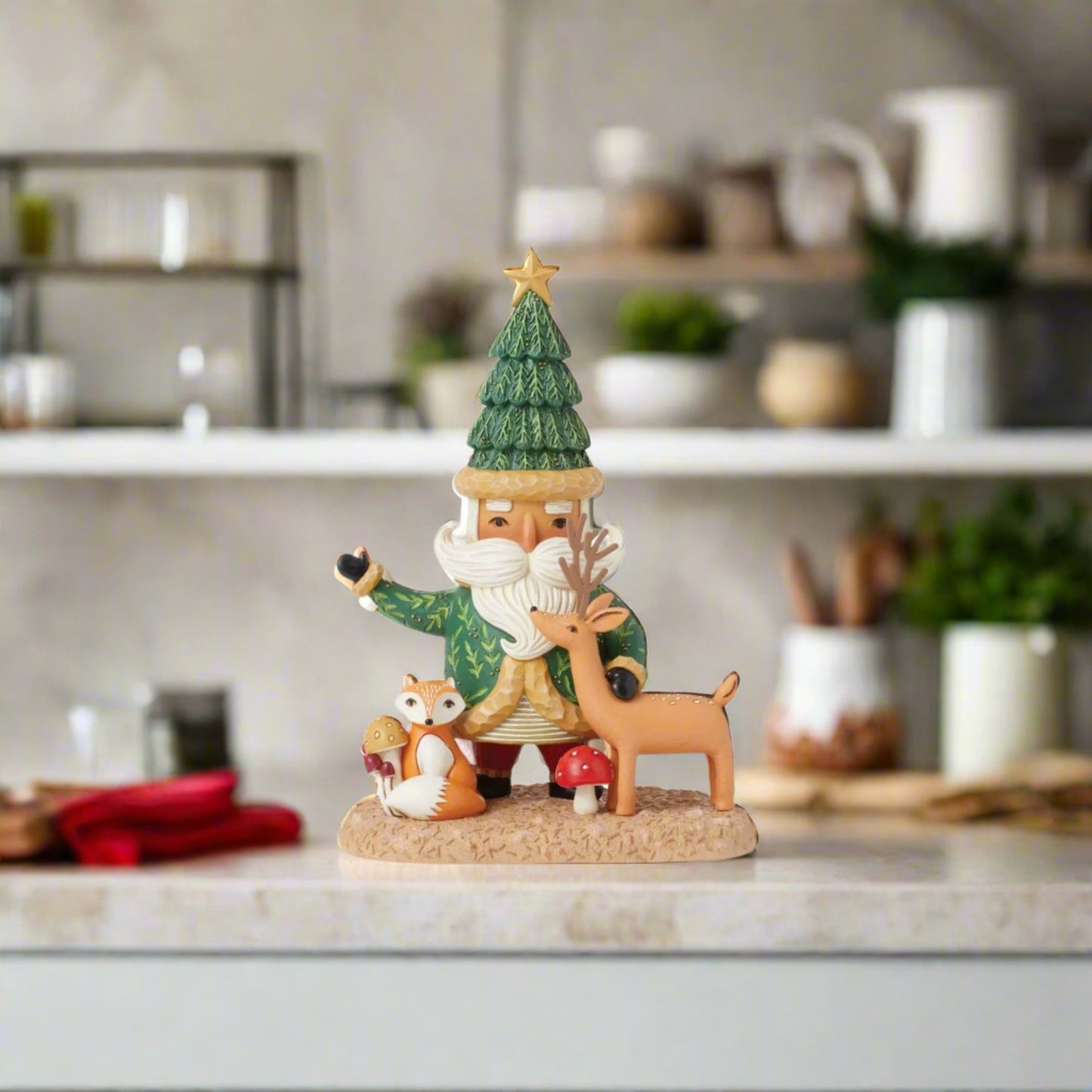 Enesco Santa and Forest Friends Figurine