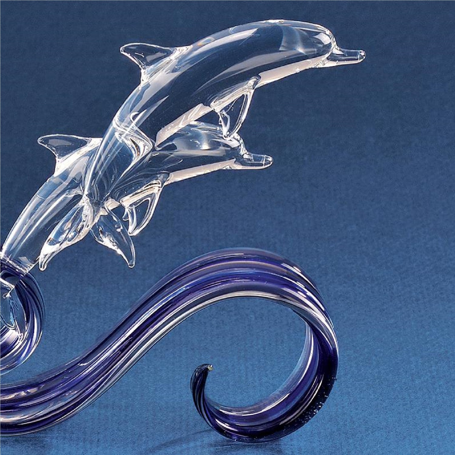 Glass Baron Blue Wave Double Dolphin