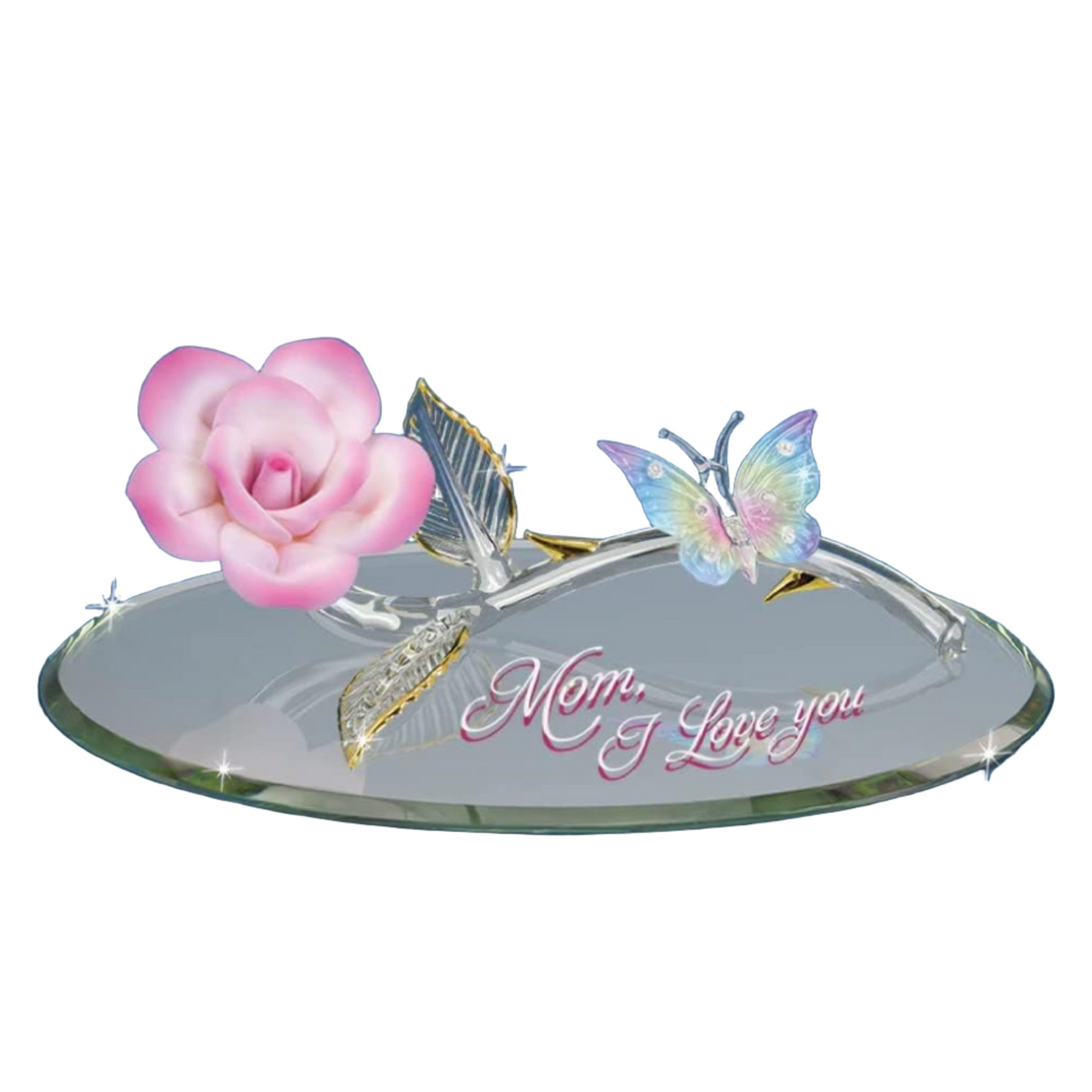 Glass Baron Butterfly "Mom I Love you"