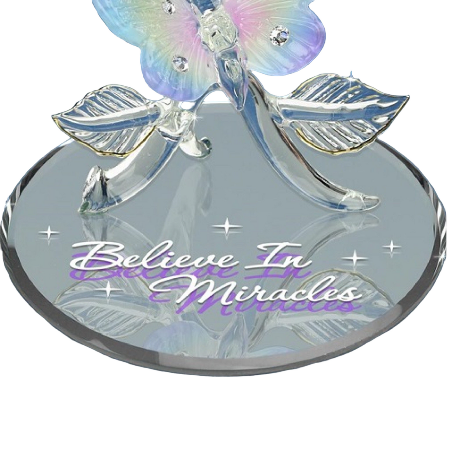 Glass Baron Butterfly "Believe in Miracles"