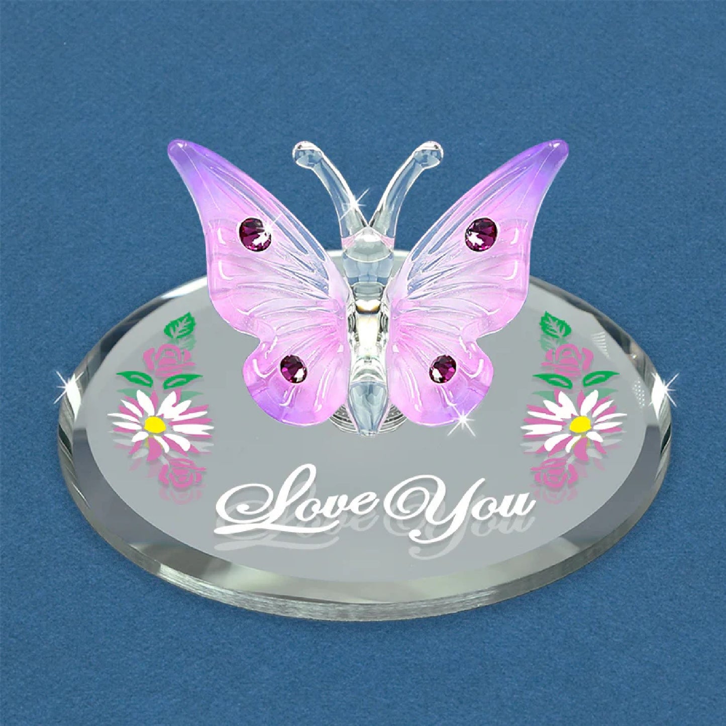 Glass Baron Butterfly "Love You"