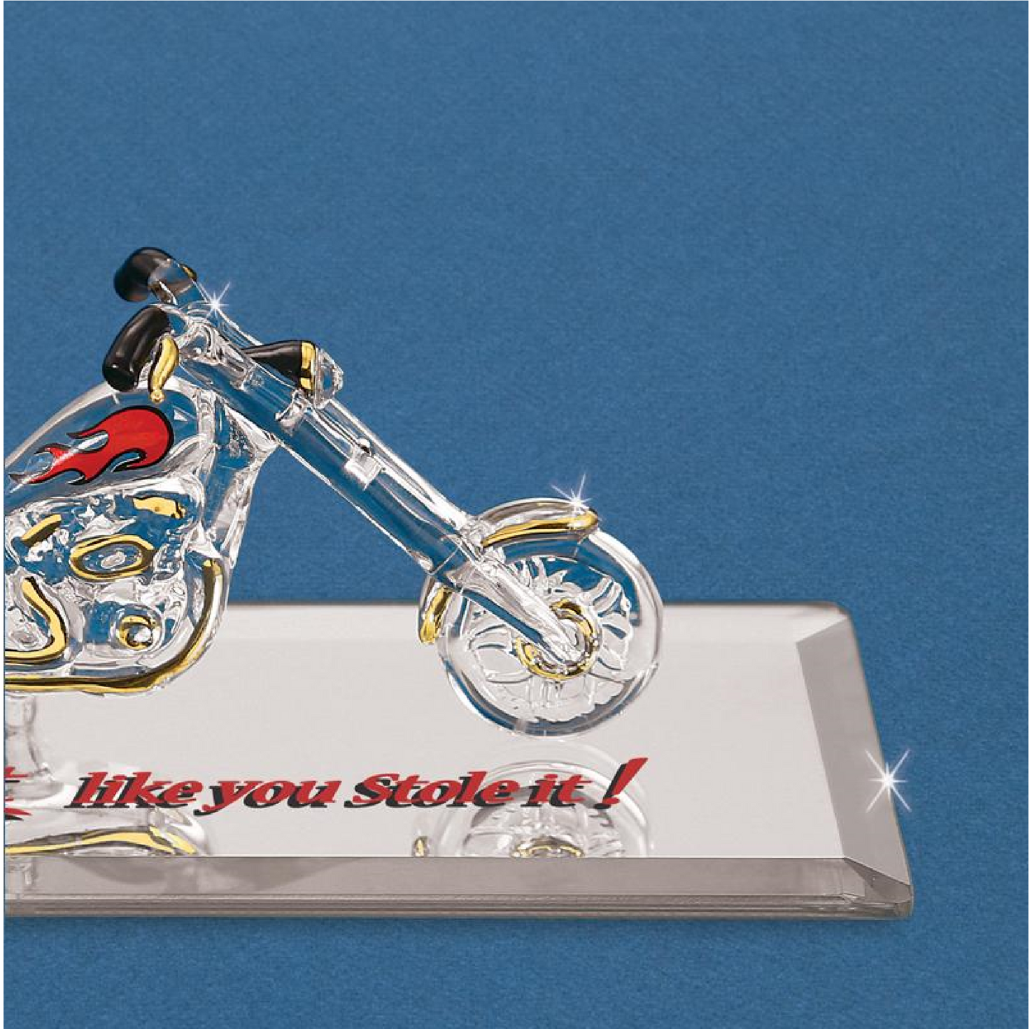 Glass Baron Chopper Ride It Figurine