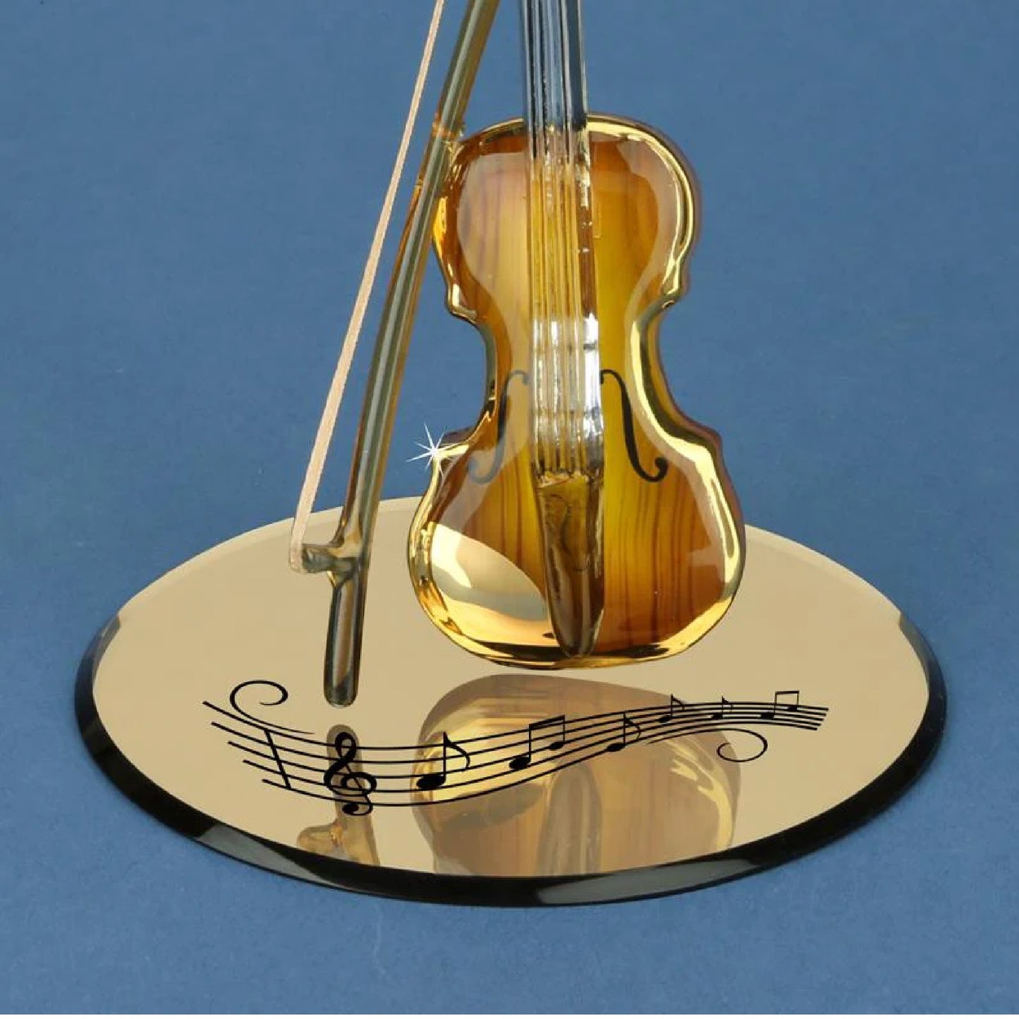 Glass Baron Gold Violin Figurine