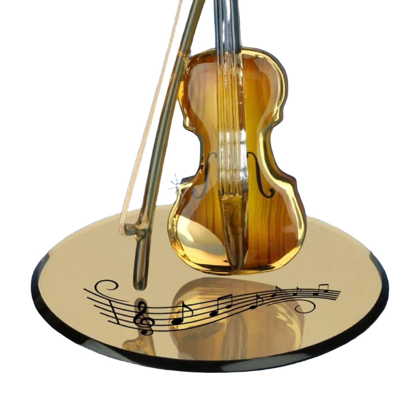 Glass Baron Gold Violin Figurine