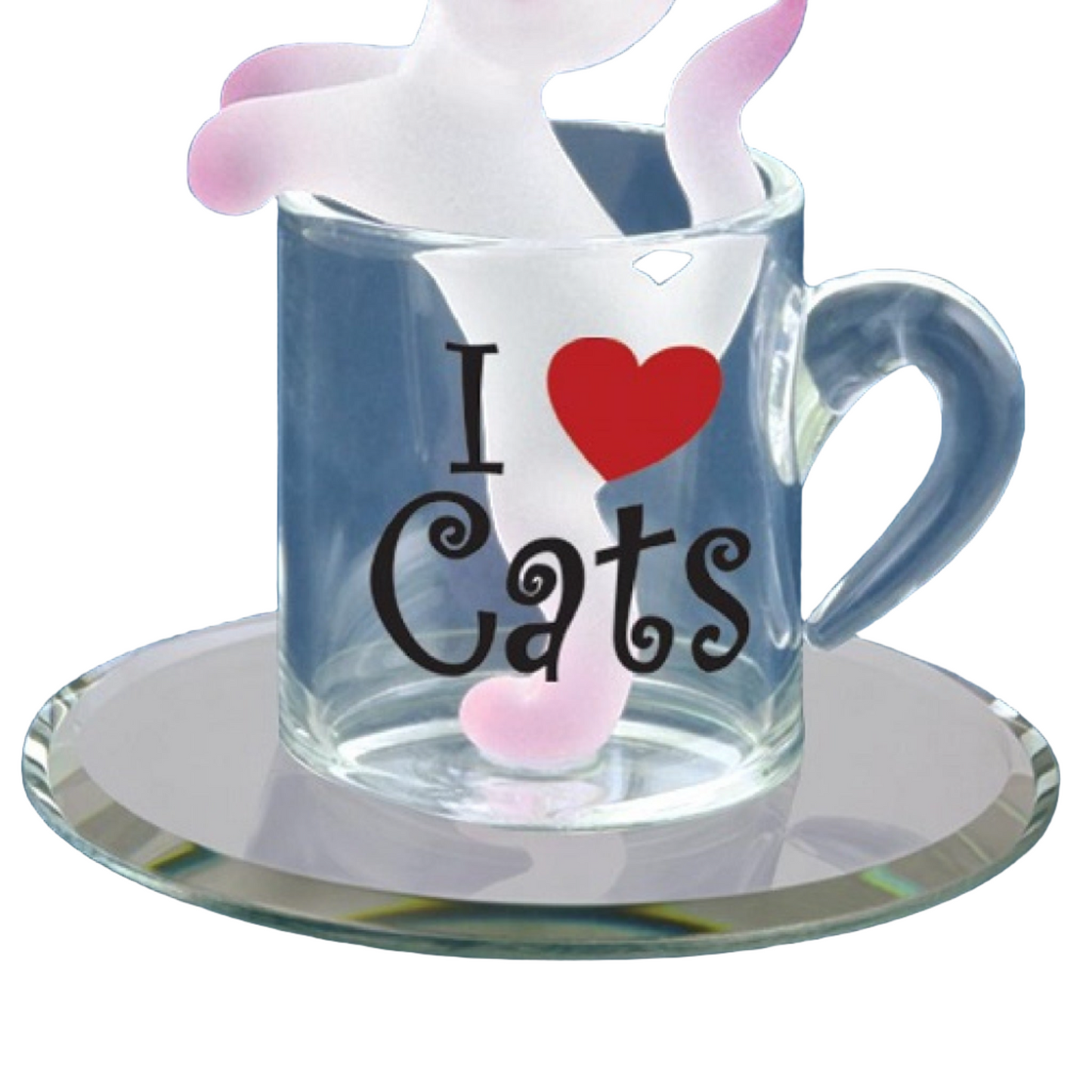 Glass Baron Kitty Cup Figurine