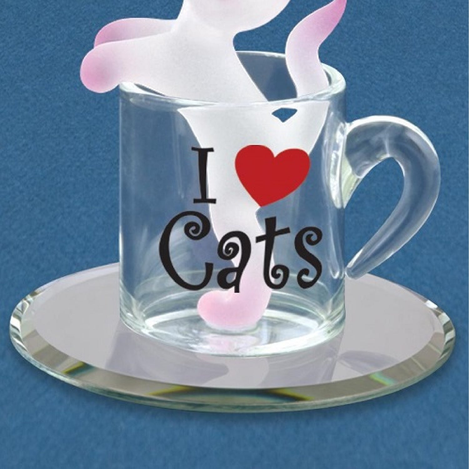 Glass Baron Kitty Cup Figurine