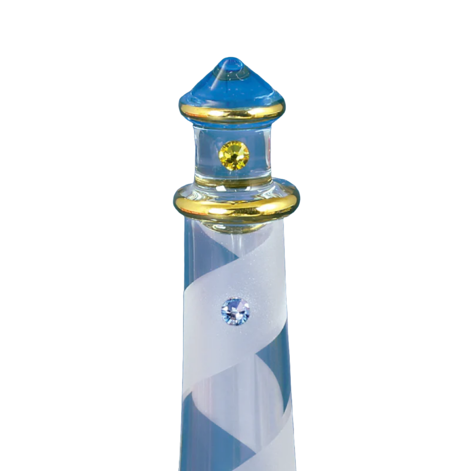 Glass Baron Lighthouse Blue Crystals