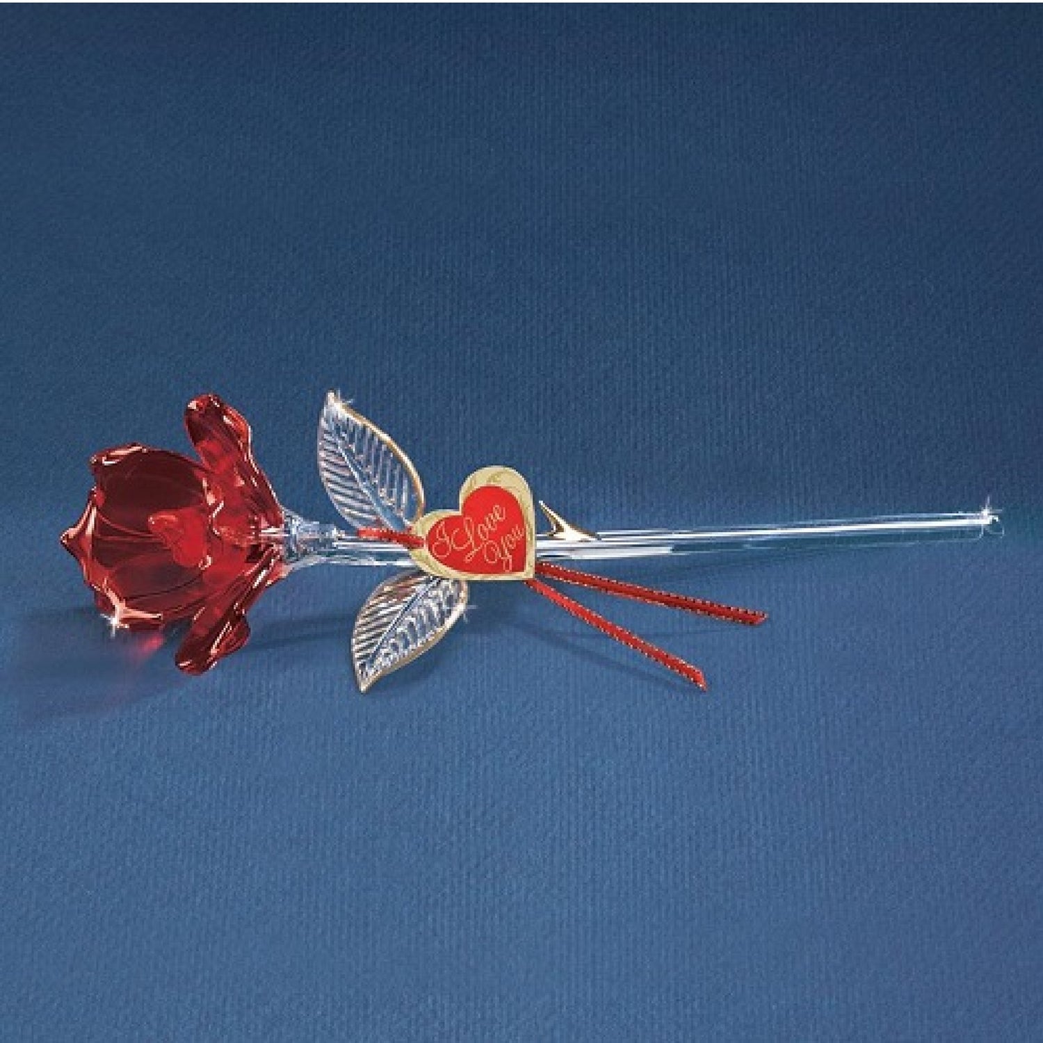 Glass Baron Long Stem Red Rose