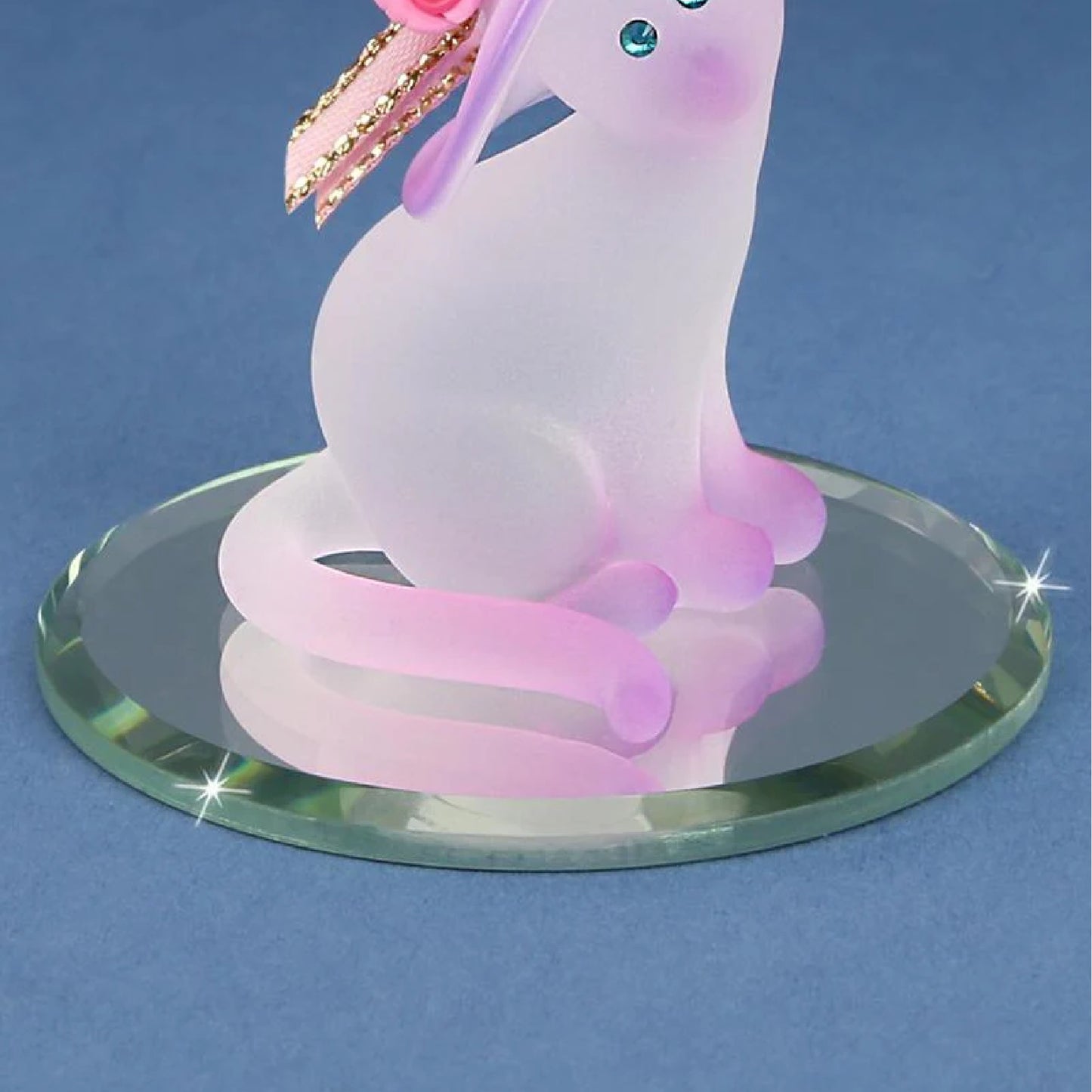 Glass Baron Pink Cat with Hat