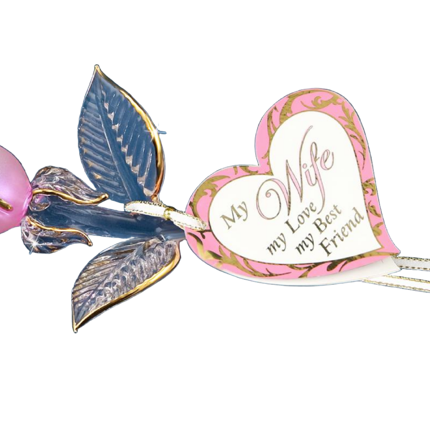 Glass Baron Pink Rose "My Wife"