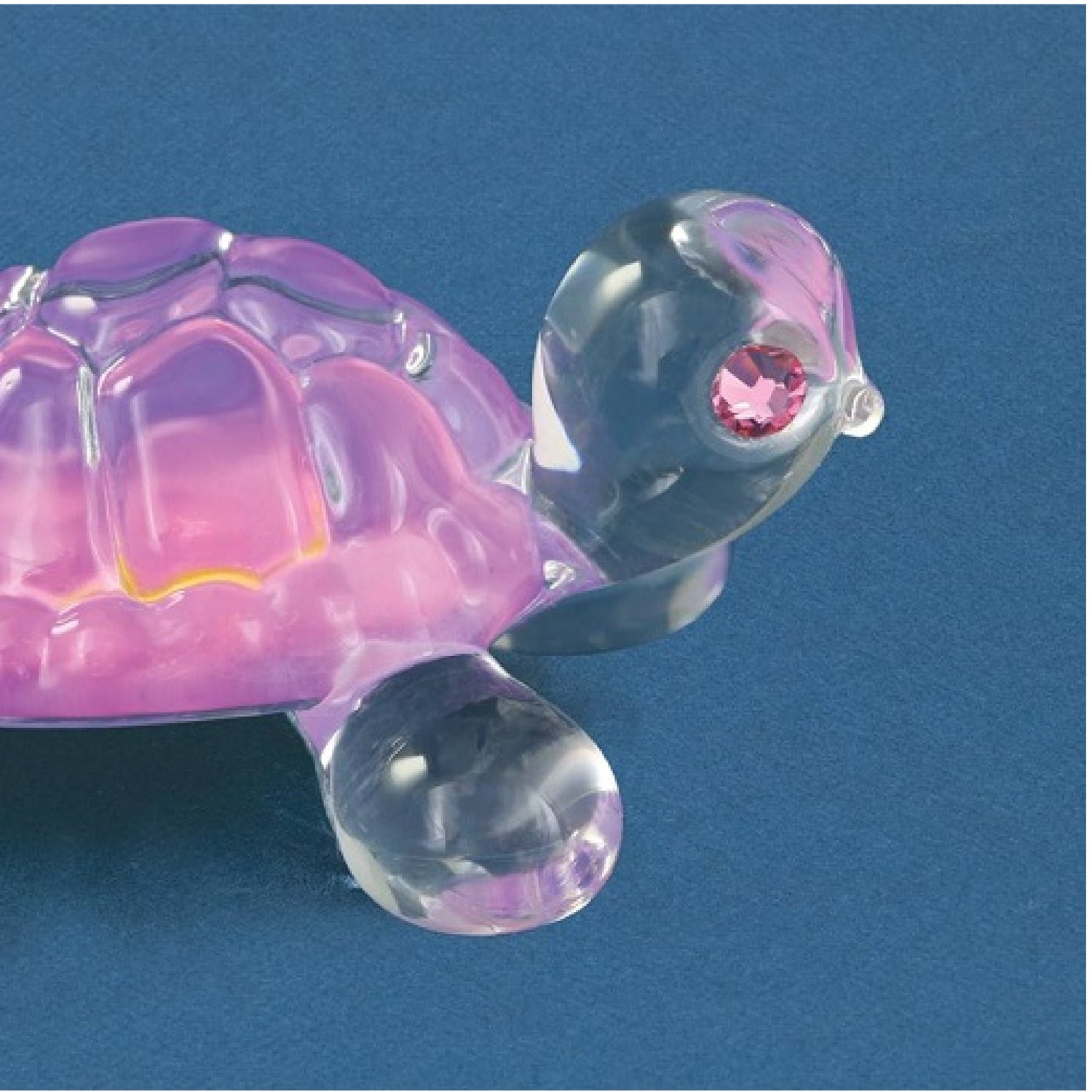 Glass Baron Turtle Figurine - Pink