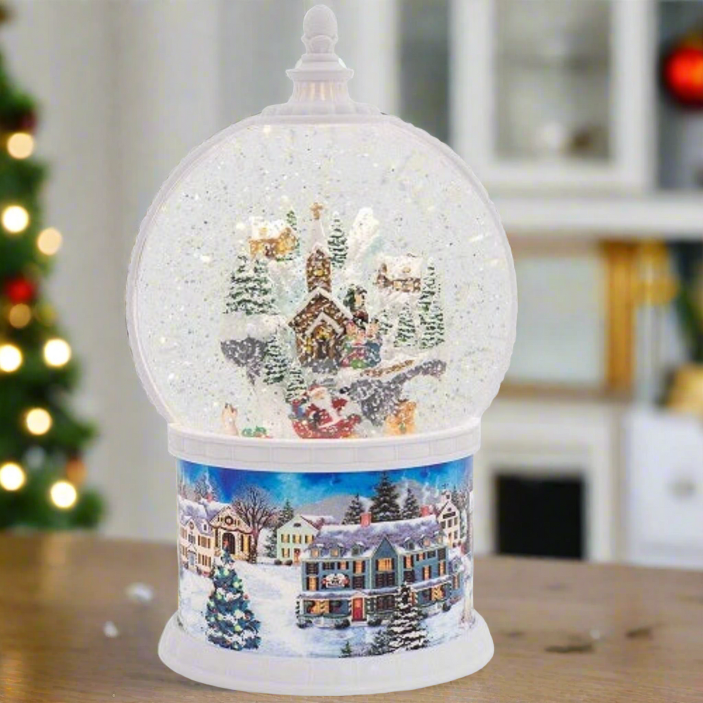 Roman Led Swirl Dome with Santa