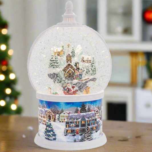 Roman Led Swirl Dome with Santa