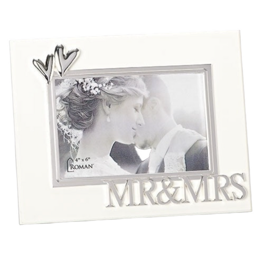 Mr & Mrs 7" H Frame by Caroline Collection