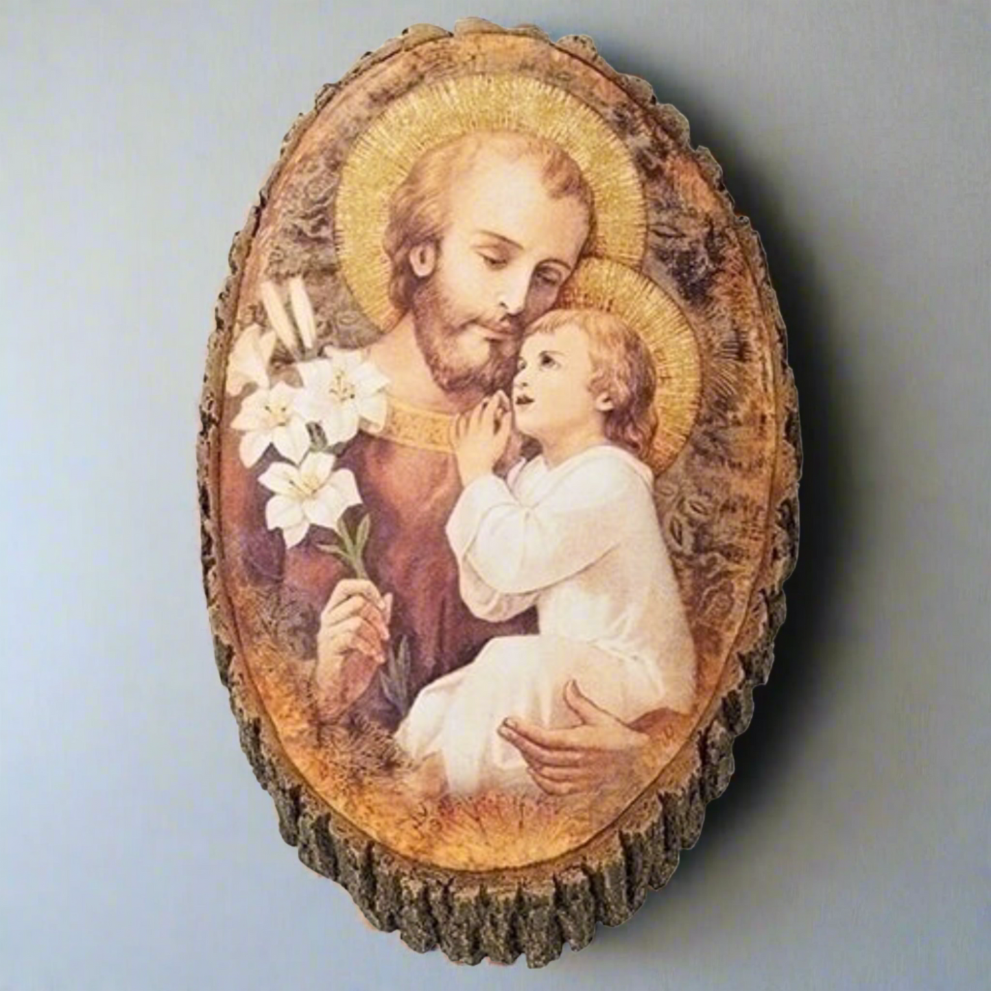 Saint Joseph and Child Wall Plaque by Roman