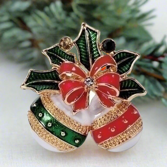 Roman Merry Christmas Ornament Pin