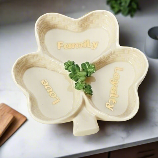 Roman Shamrock Keepsake Tray Irish Heritage