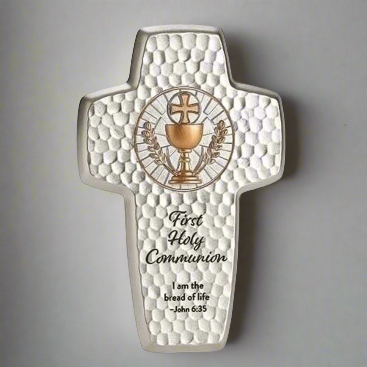 Roman Wall Cross First Communion/I Am The Bread Of Life (John 6:35)