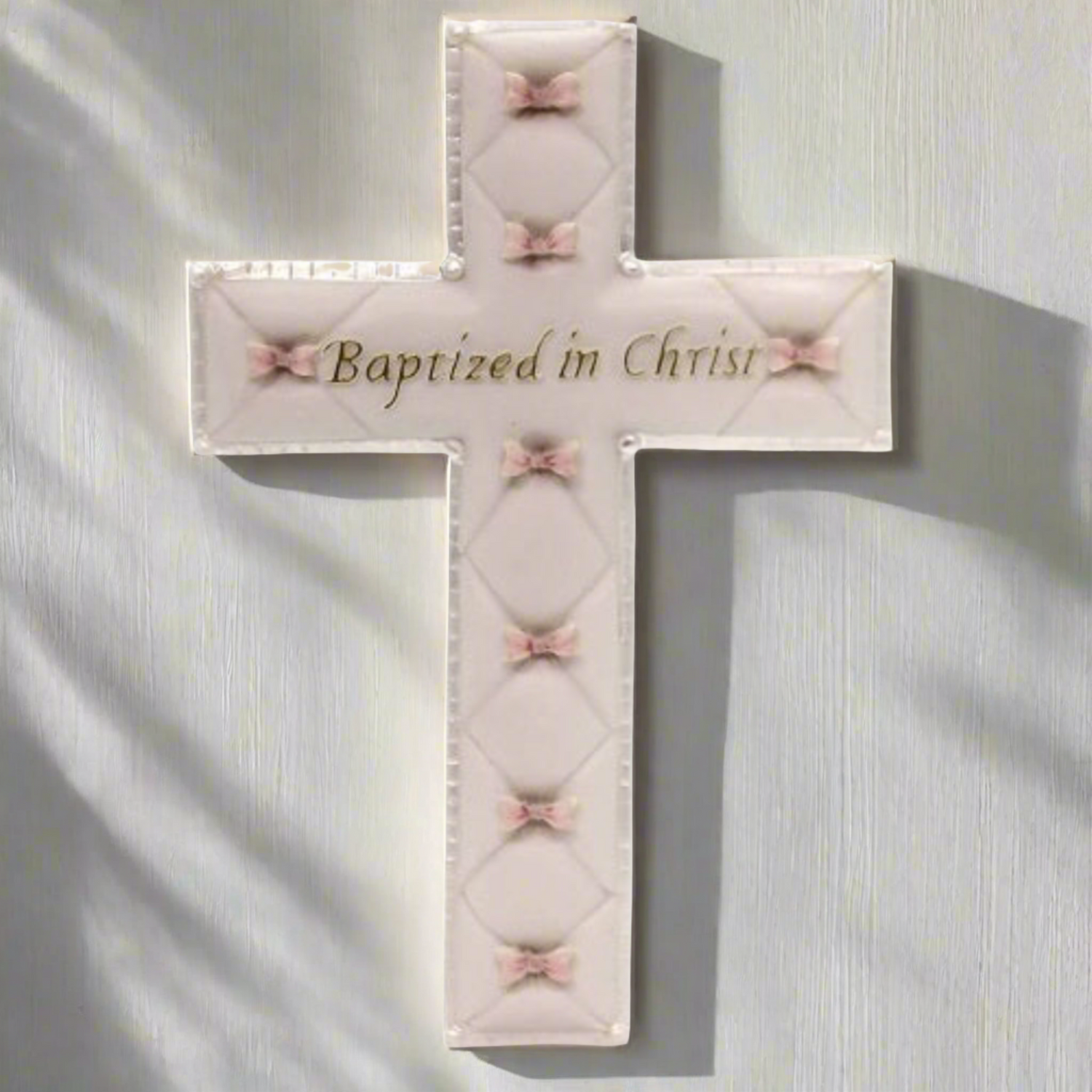 Roman Baptism Girl Wall Cross